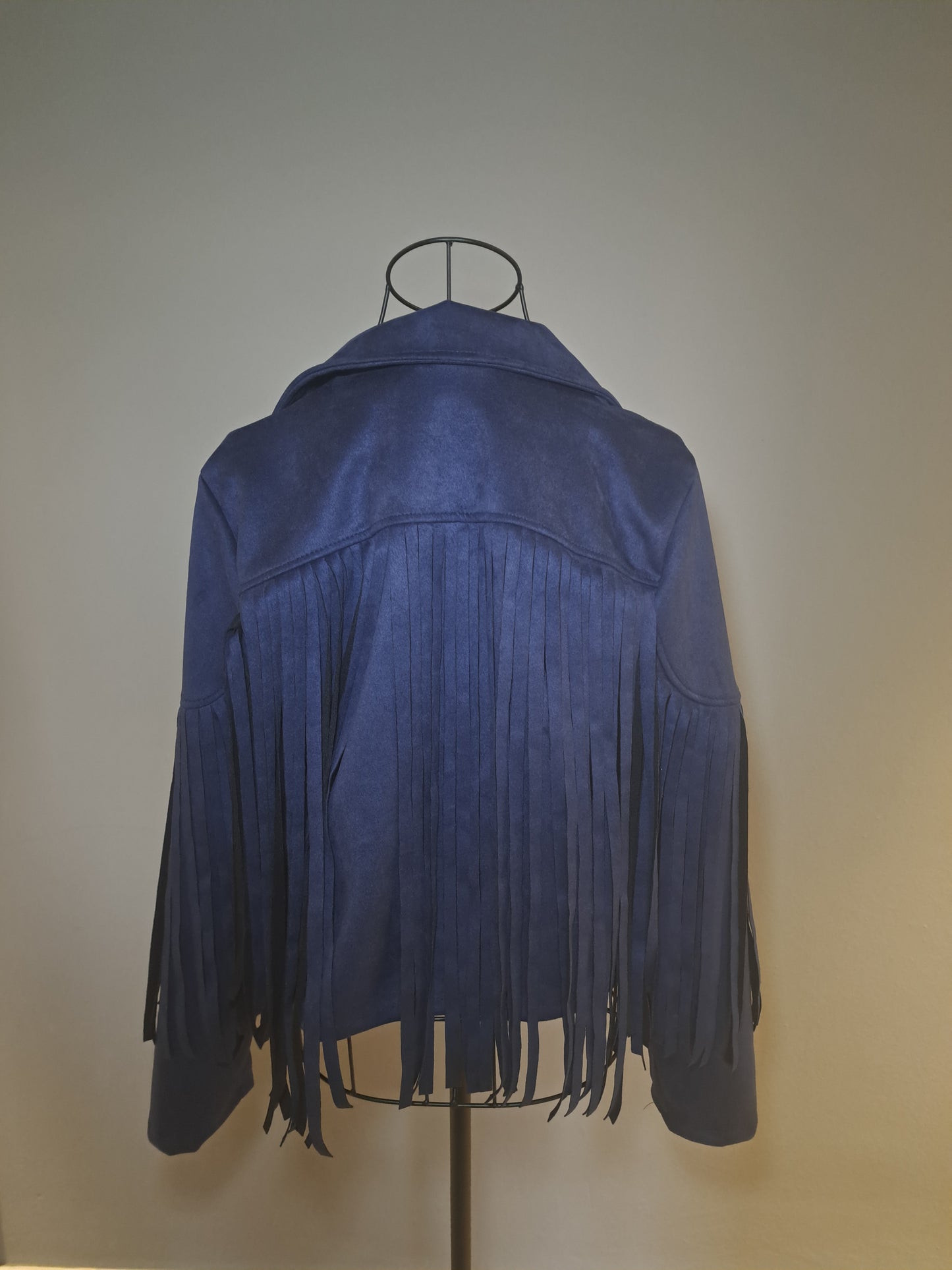 Chaqueta Azul de flecos
